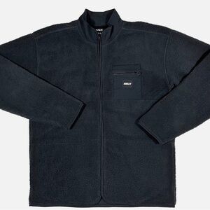 Hurley Men's Full Zip Black Fleece Jacket